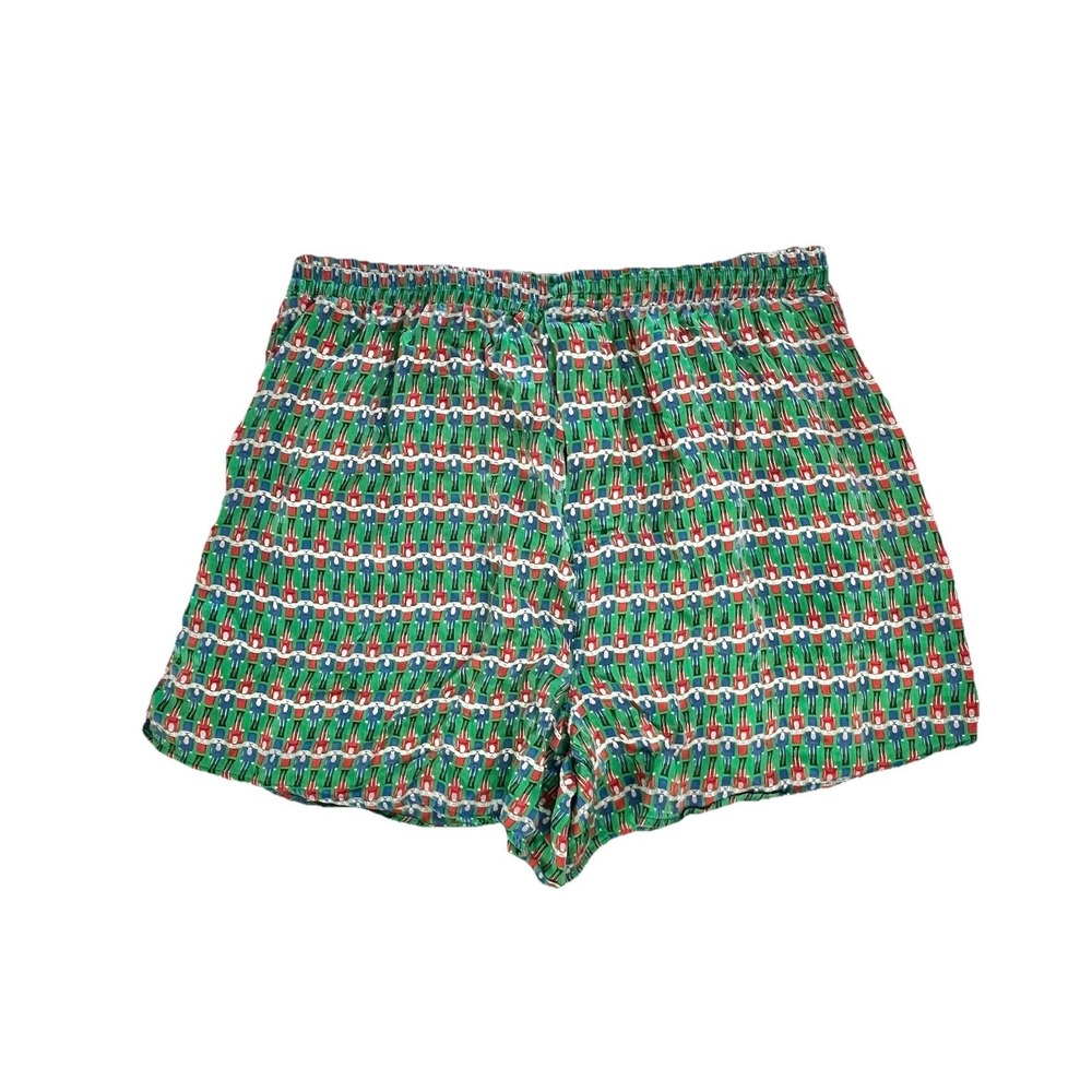 Men's Vtg 100% Silk Sleep Shorts Nutcracker Holiday Sz Lg Lightweight‎